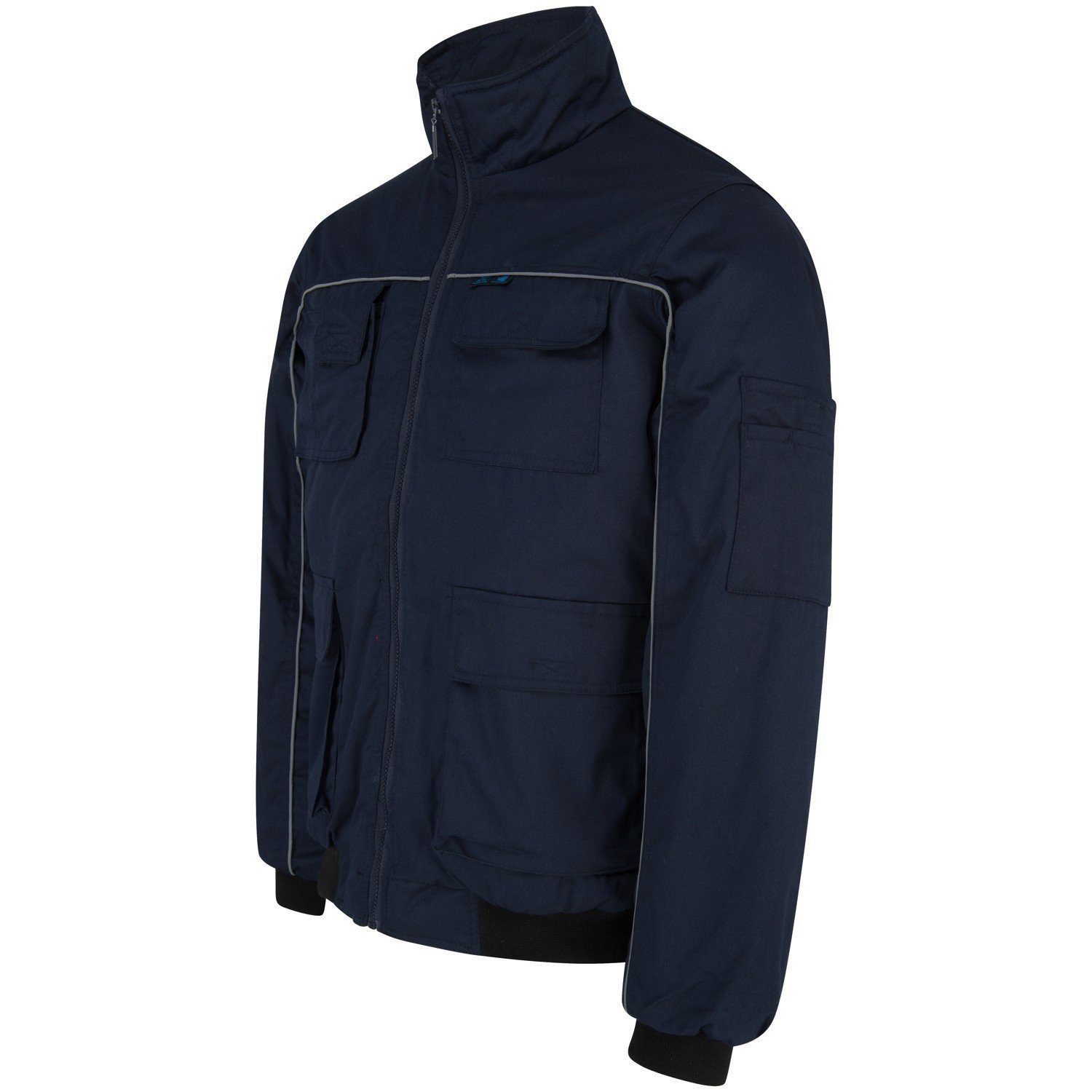 PRO FIT by Fitzner Arbeitsjacke Profi Navy Blau (1, Stück) Robust & Warm, Reflektierend, Viele Taschen, Optimaler Sitz