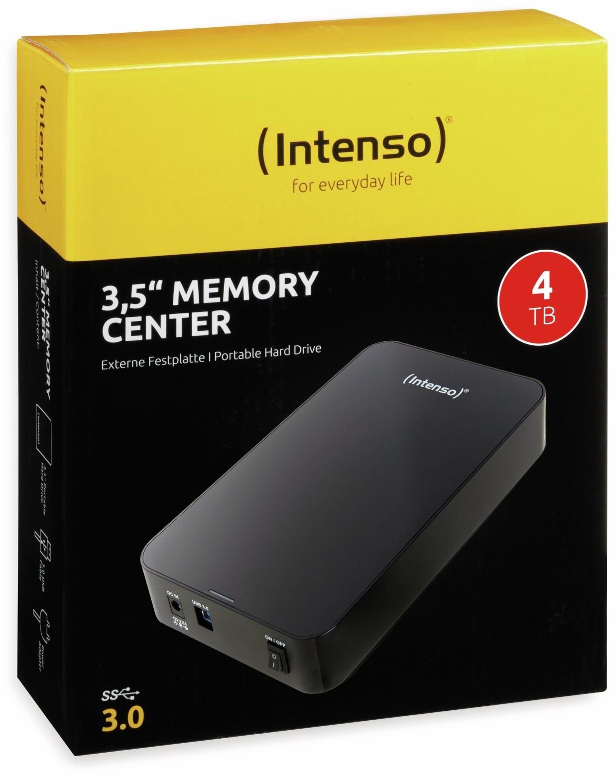 Intenso INTENSO HDD Memory Center 4TB + Intenso USB-Stick externe HDD-Festplatte