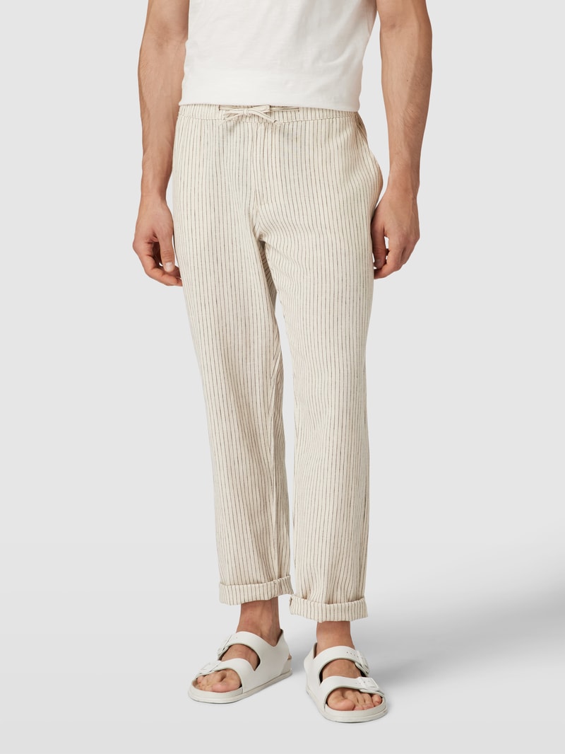 Stoffhose in melierter Optik in offwhite meliert