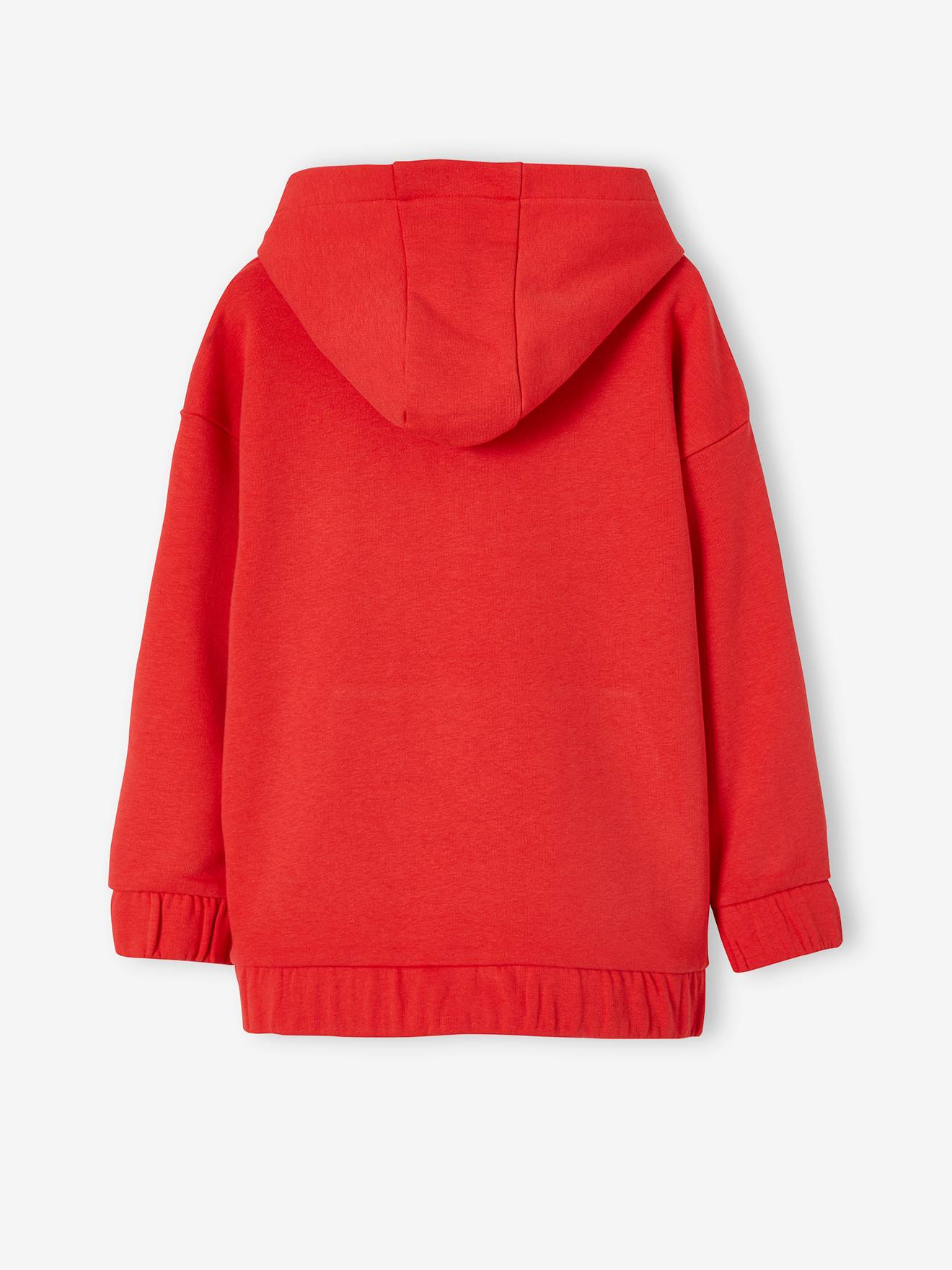 Sweat à capuche garçon motif aviron rouge