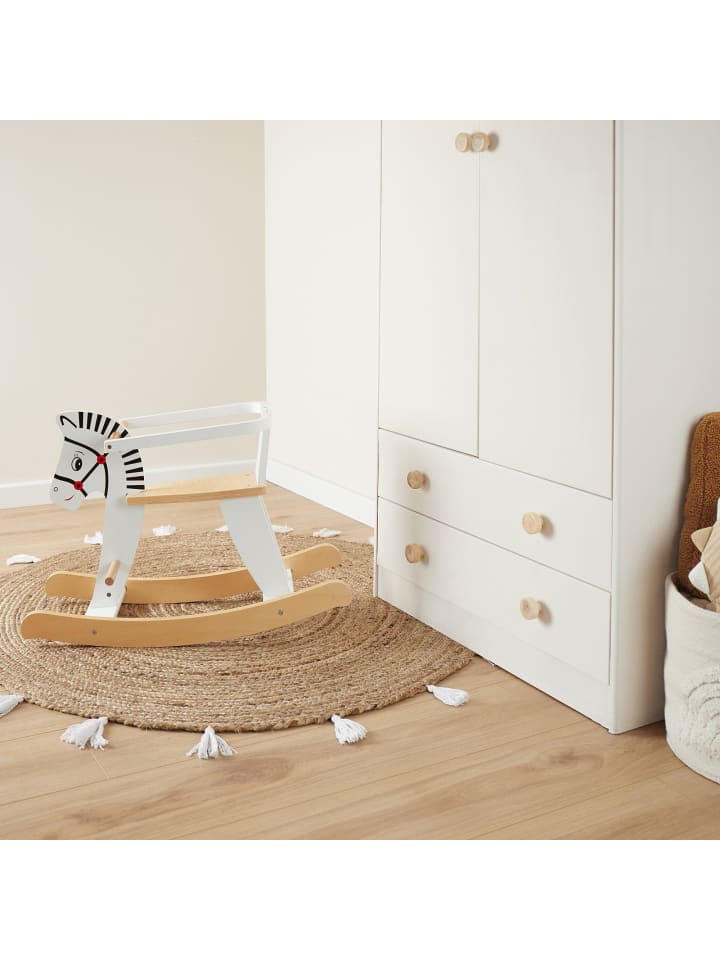 Bieco Spielwaren Schaukeltier aus Holz Zebra in Weiß günstig kaufen onesize
