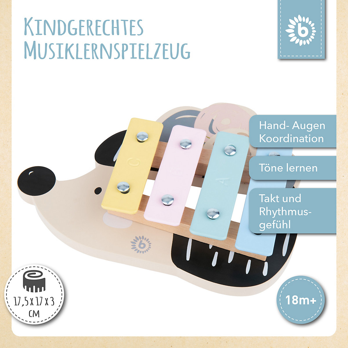 Xylophon Kinder Musik Spielzeug Musikinstrument Kinder Holzspielzeug Tiere ab 1 Xylophone
