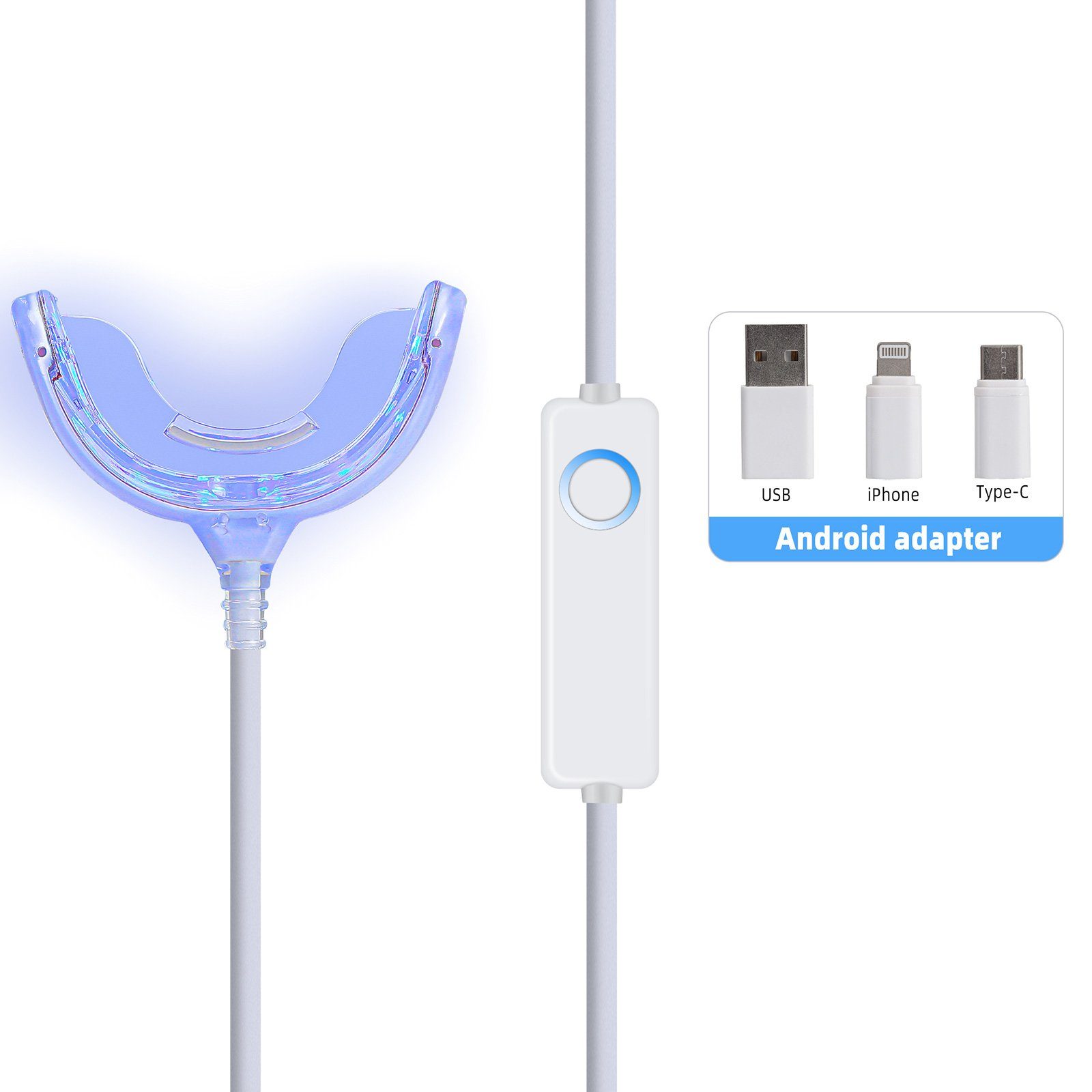 iceagle Zahnbleaching-Kit Zahnaufhellung Gel Teeth Whitening, 360° Auto Zahnbürste, U-förmig