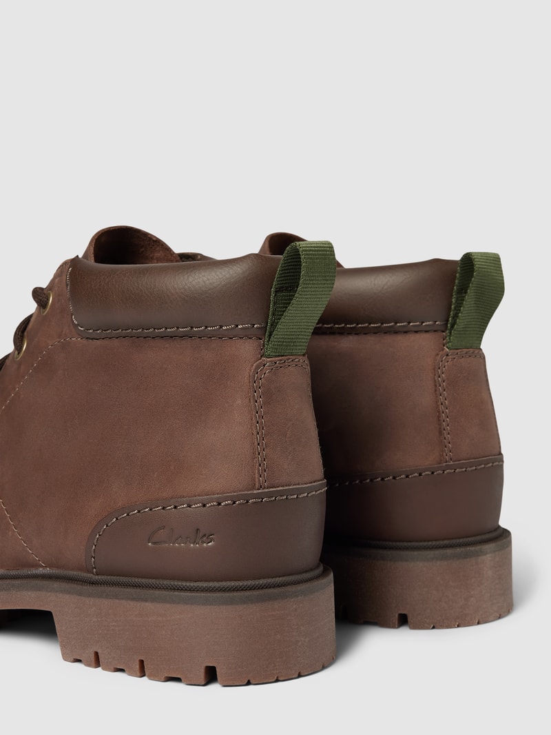 Desert Boots mit Label-Detail Modell 'ROSSDALE' in dunkelbraun