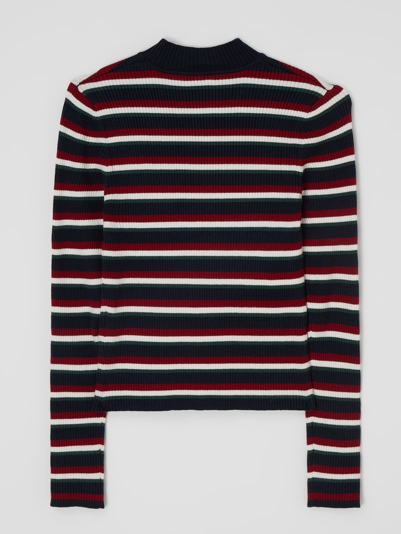 Pullover mit Streifenmuster Modell 'Xanthe' in marineblau