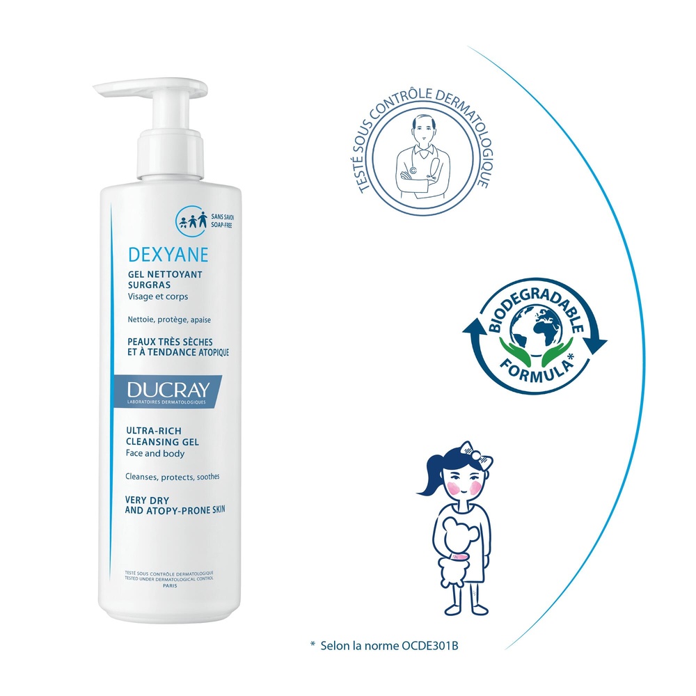 Ducray Dexyane Gel Nettoyant 400 ml Gel nettoyant