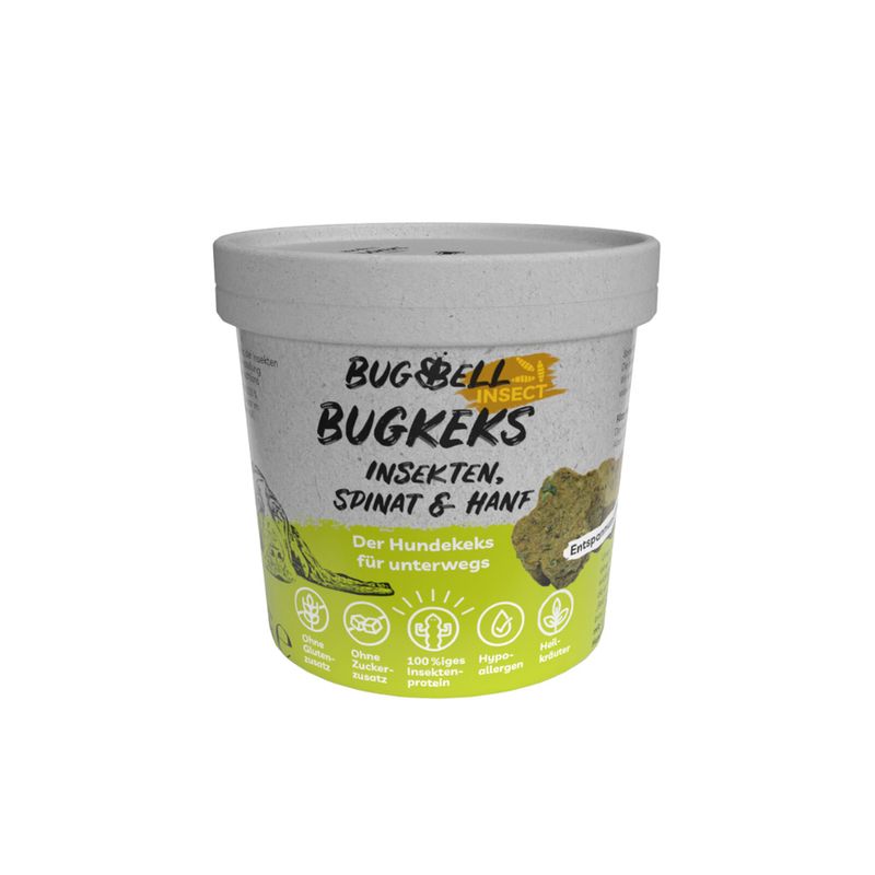 BugBell BugKeks Adult Insekten, Spinat und Hanf