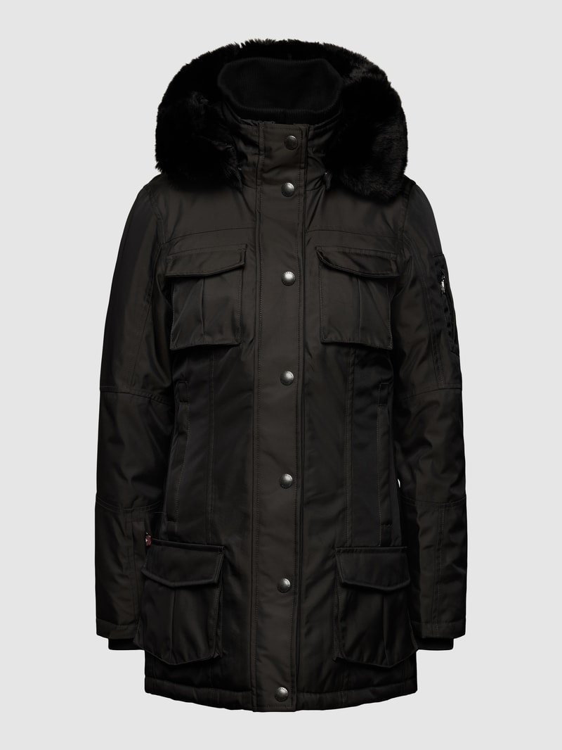 Funktionsjacke mit Label-Patch Modell 'Schneezauber' in dunkelbraun