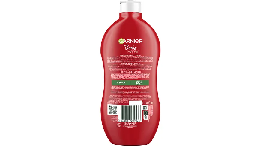 Garnier Body Repair Milk für sehr trockene Haut - Schnell einziehende Intensivpflege mit Ahornsirup einziehend 400 ml