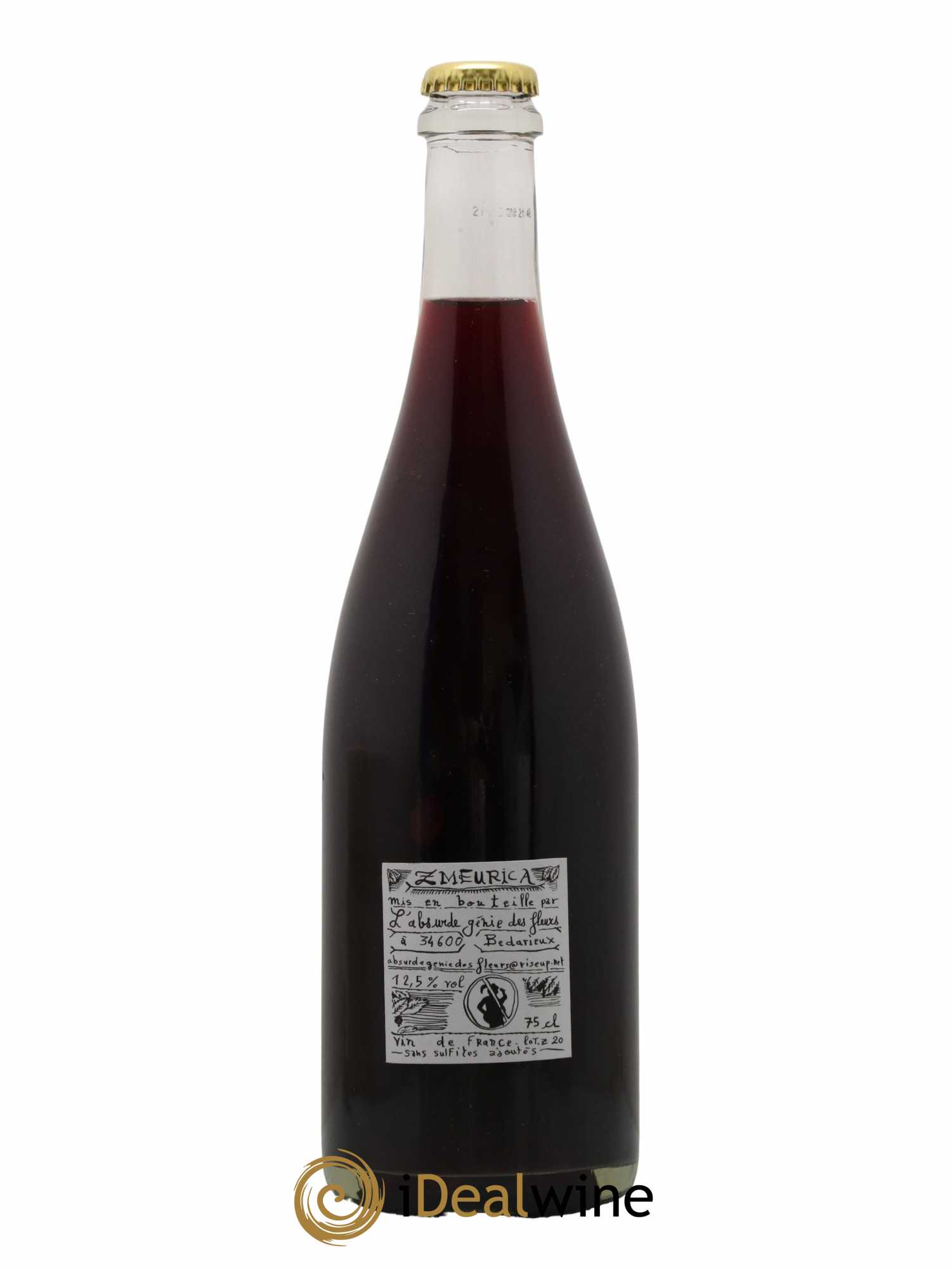 Vin de France Zmeurica L'Absurde Génie des Fleurs 2020 - Lot de 1 Bouteille