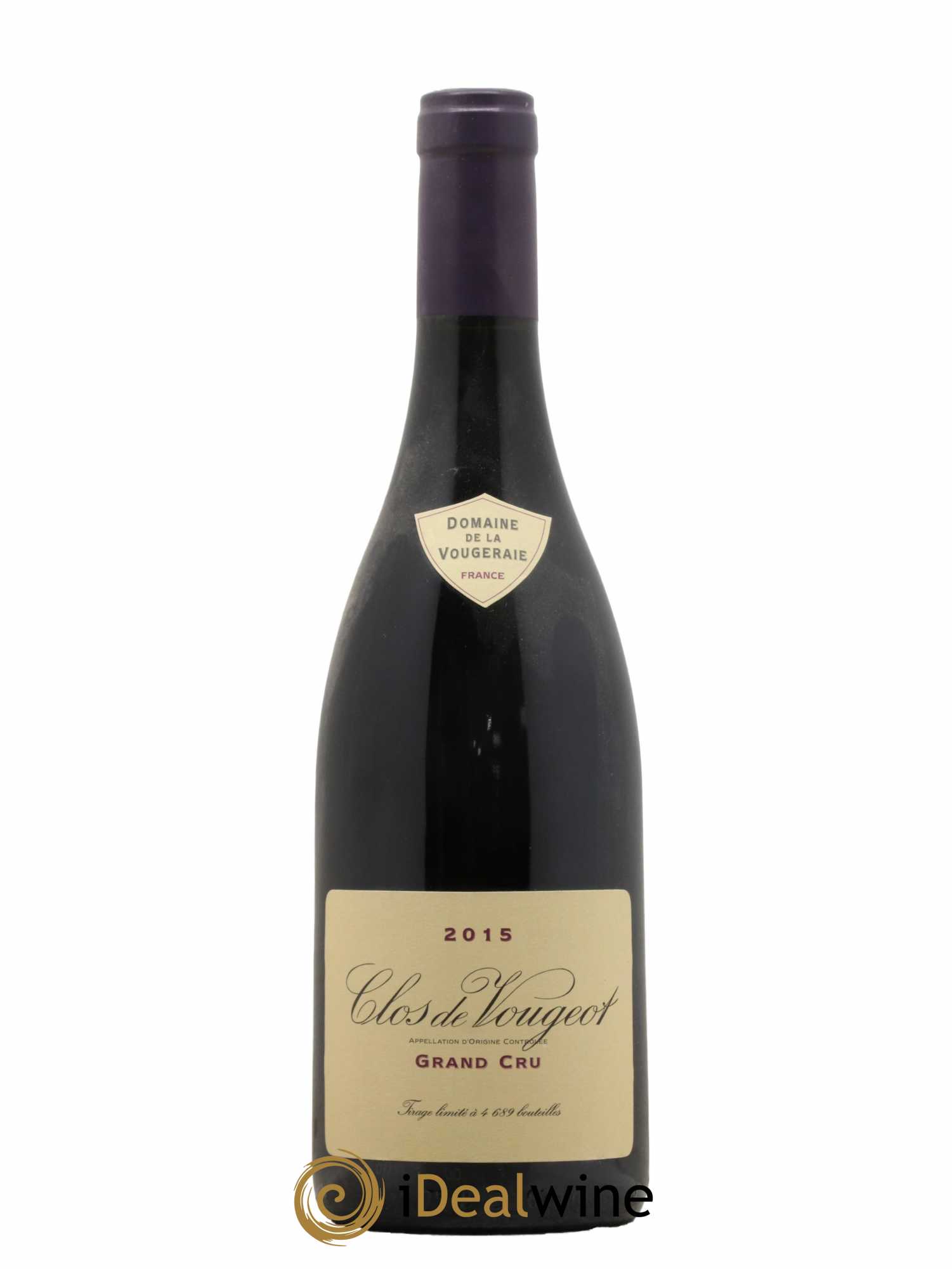 Clos de Vougeot Grand Cru La Vougeraie  2015 - Lot de 1 Bouteille