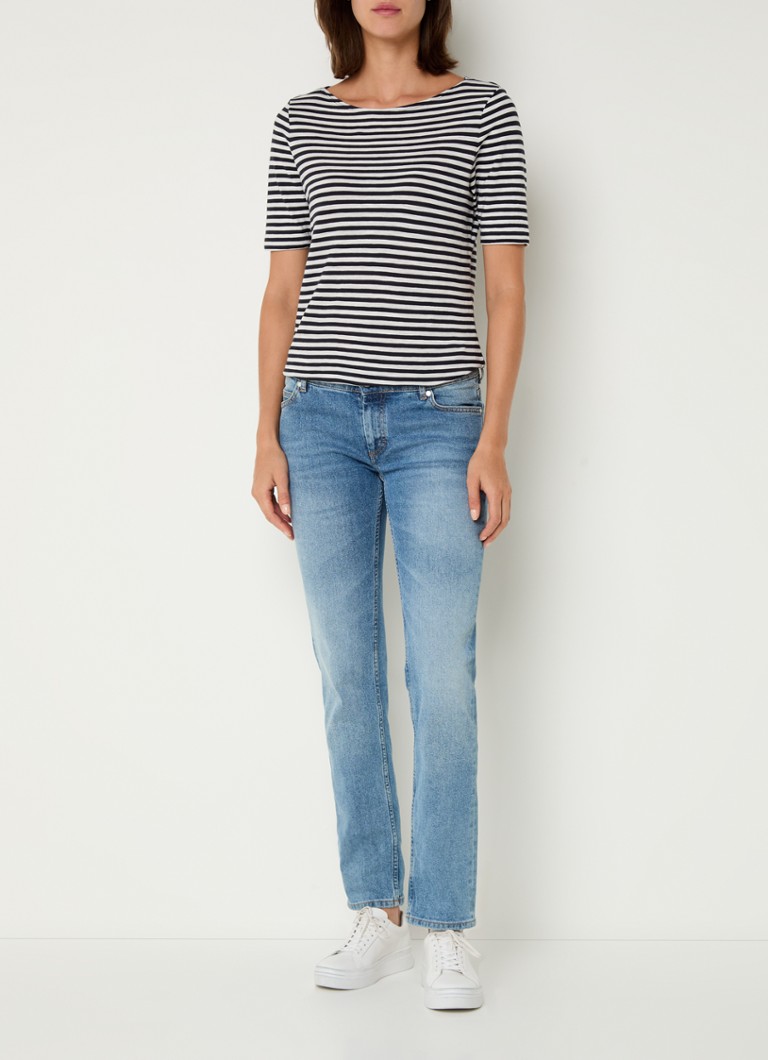 Marc O'Polo T-shirt with boat neckline and stripe print