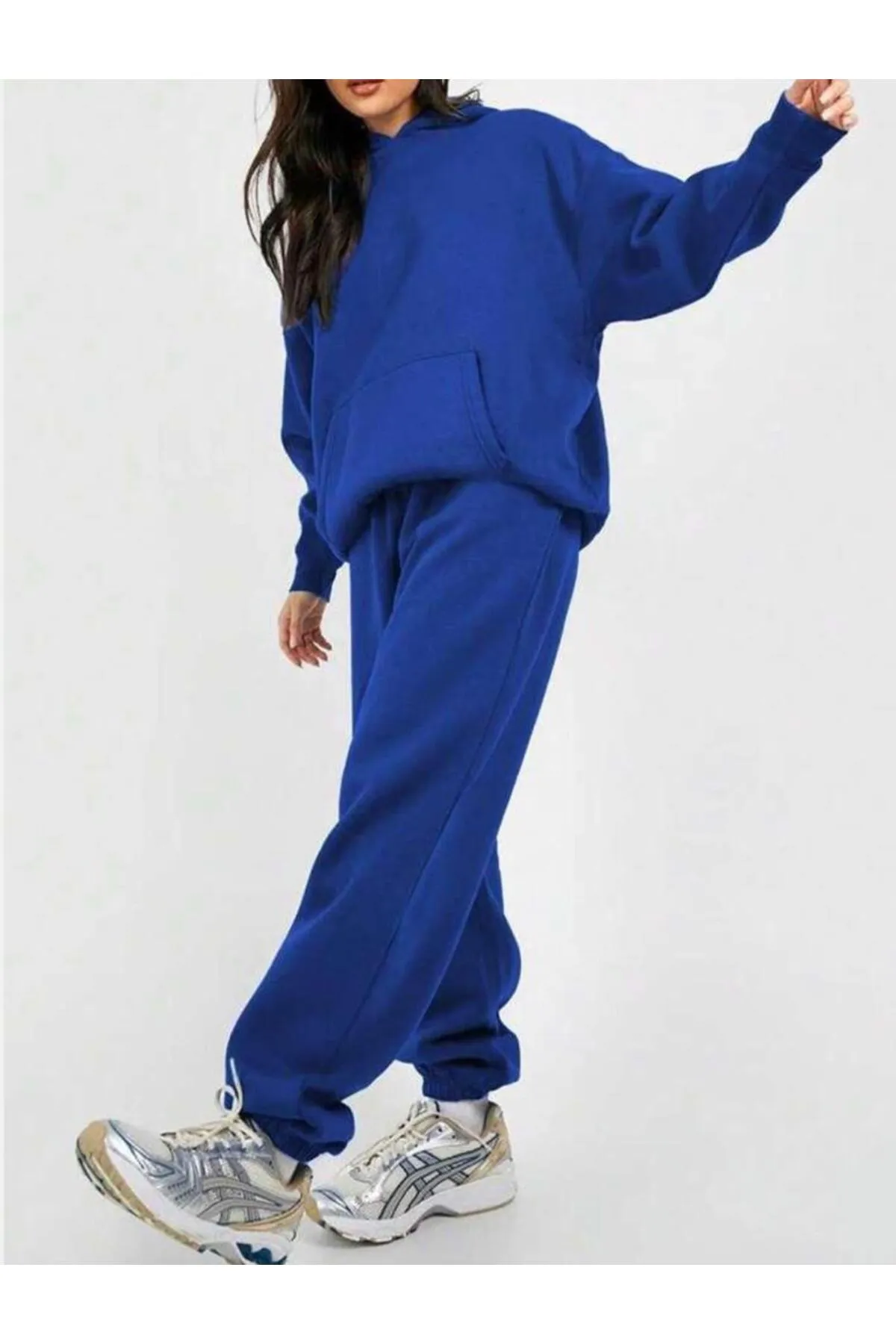 My Blog  Saks Blue Oversize-Trainingsanzug mit Kapuze für Damen