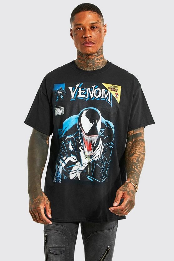 Oversize T-Shirt mit lizenziertem Venom-Print