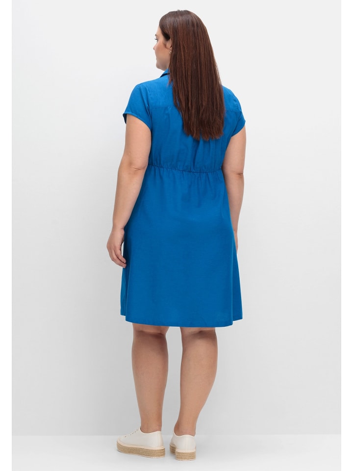 sheego Blusenkleid in kobalt günstig kaufen