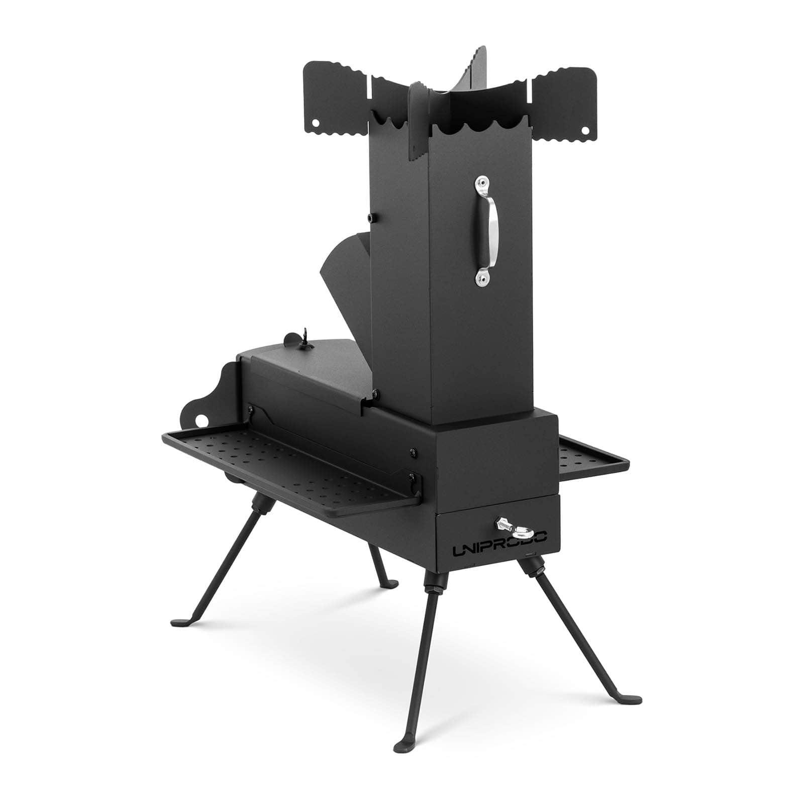 Uniprodo Feuerstelle Raketenofen Rocket Stove zusammenklappbar Outdoor Holzofen Campingofen