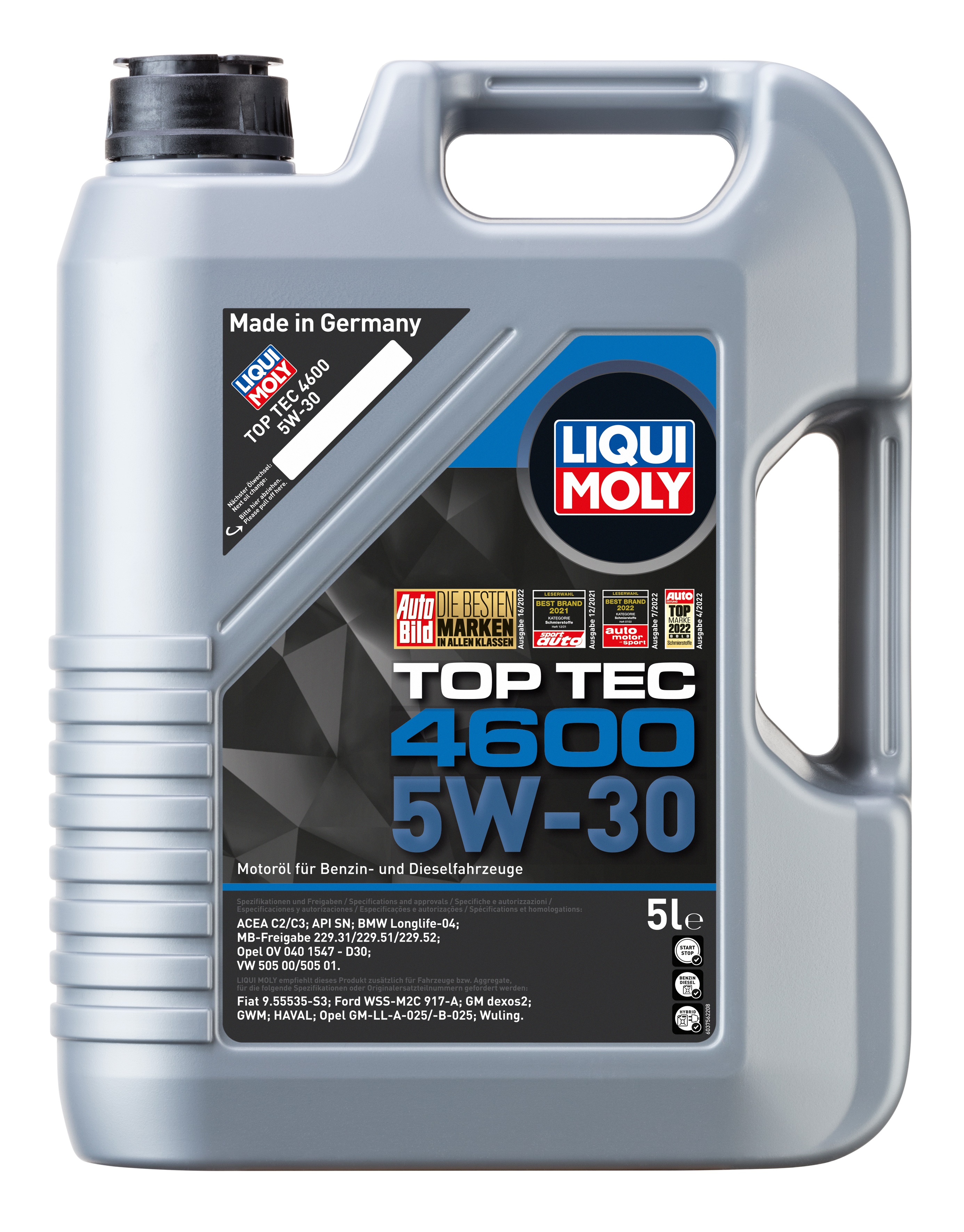 Liqui Moly Top Tec 4600 5W-30 Motoröl , 5 Liter - ATU