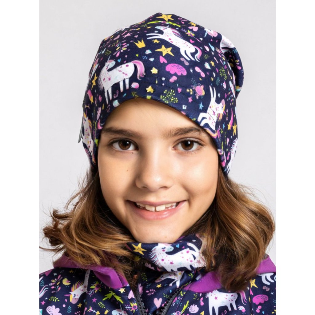 Unuo Basic Fleece-Schlauchschal für Kinder Einhörner