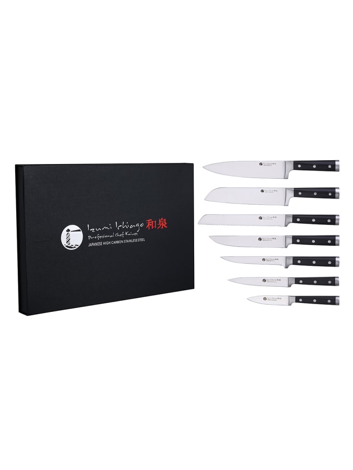 Izumi Ichiago IZUMI ICHIAGO - 7-tlg. Kochmesser-Set inkl. Magnetständer   Wasserschleifstein günstig kaufen onesize