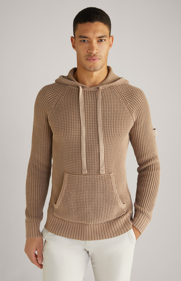 Strick-Hoodie Hoodor in Braun