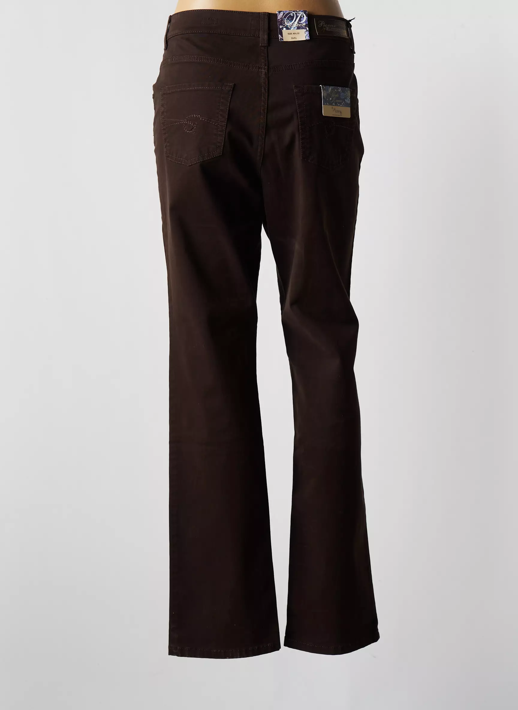 Pioneer Pantalons Larges Femme couleur marron
