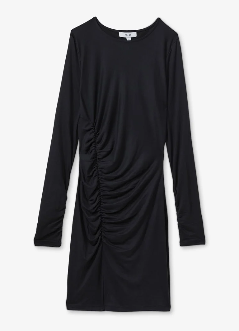 Vestido corto Reiss Allie con volantes