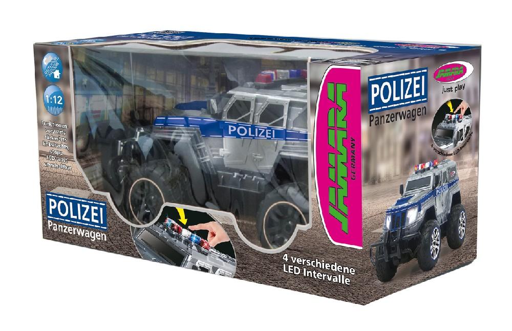 Jamara e.K. JAMARA Polizei Panzerwagen Monstertruck 1:12 27MHz LED inkl. Akku & Ladegerät