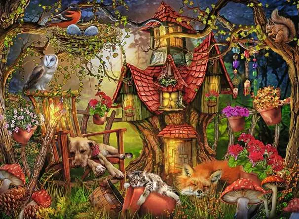 Kinderpuzzle ab 8 Jahren - Das Waldhaus - 200 Teile