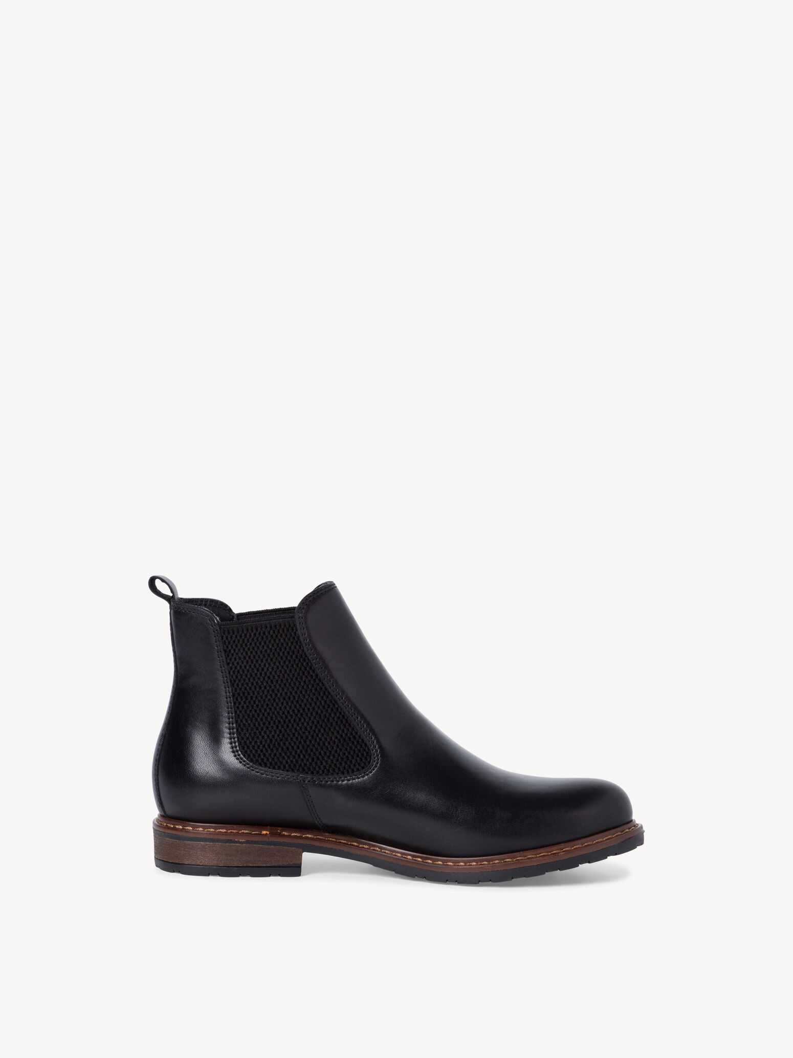 Bottine Chelsea en cuir - noir