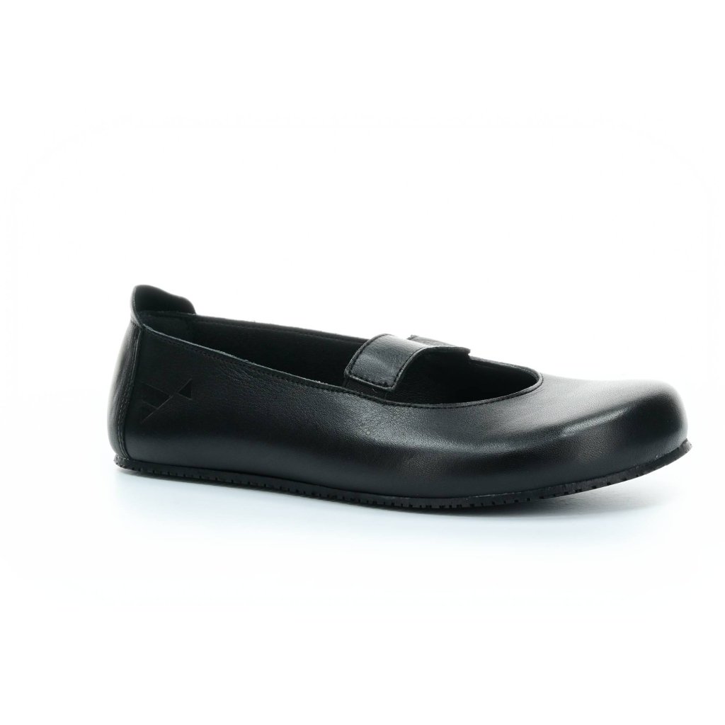 Angles Rheia Schwarze Barfuß-Ballerinas