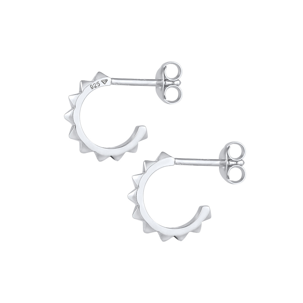Elli Elli Boucles d'Oreilles Pyramides créoles à bouchons pour dames Tendance Geo Look Boucles d'oreilles