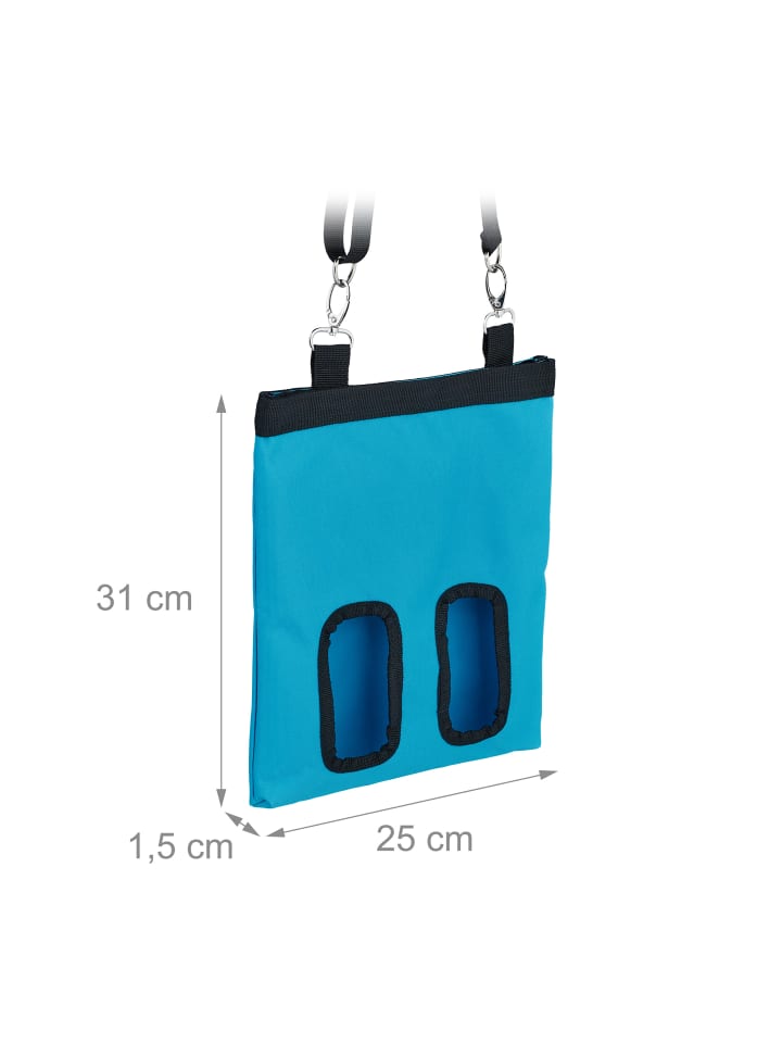 relaxdays Heutasche in Blau/ Schwarz - (B)25 x (H)31 cm günstig kaufen onesize