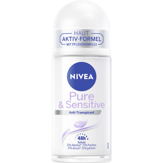 Nivea Deo Roll-On Pure & Sensitive Antitranspirant 48h 50ML