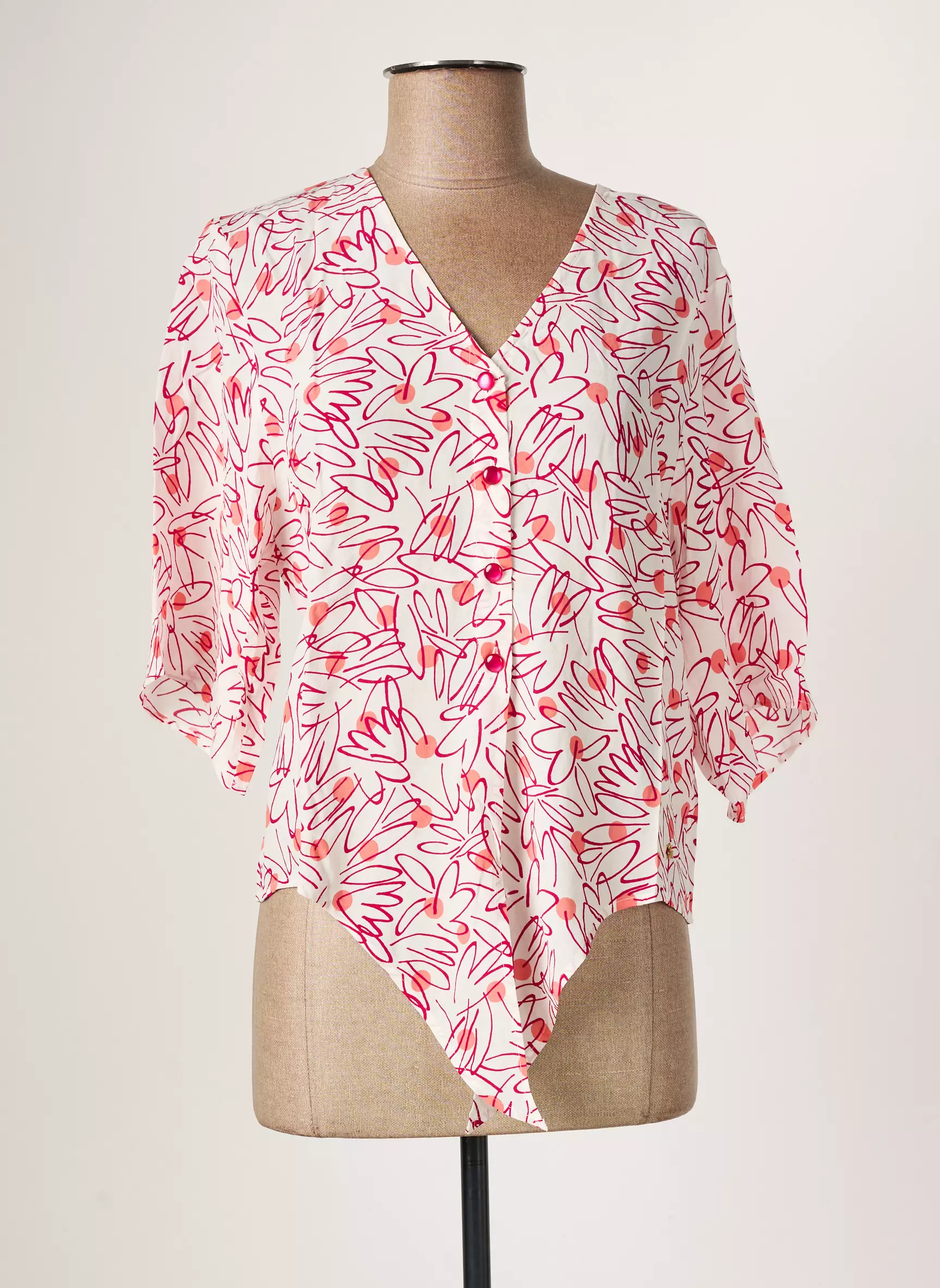 Des Petits Hauts Chemisiers Femme couleur blanc