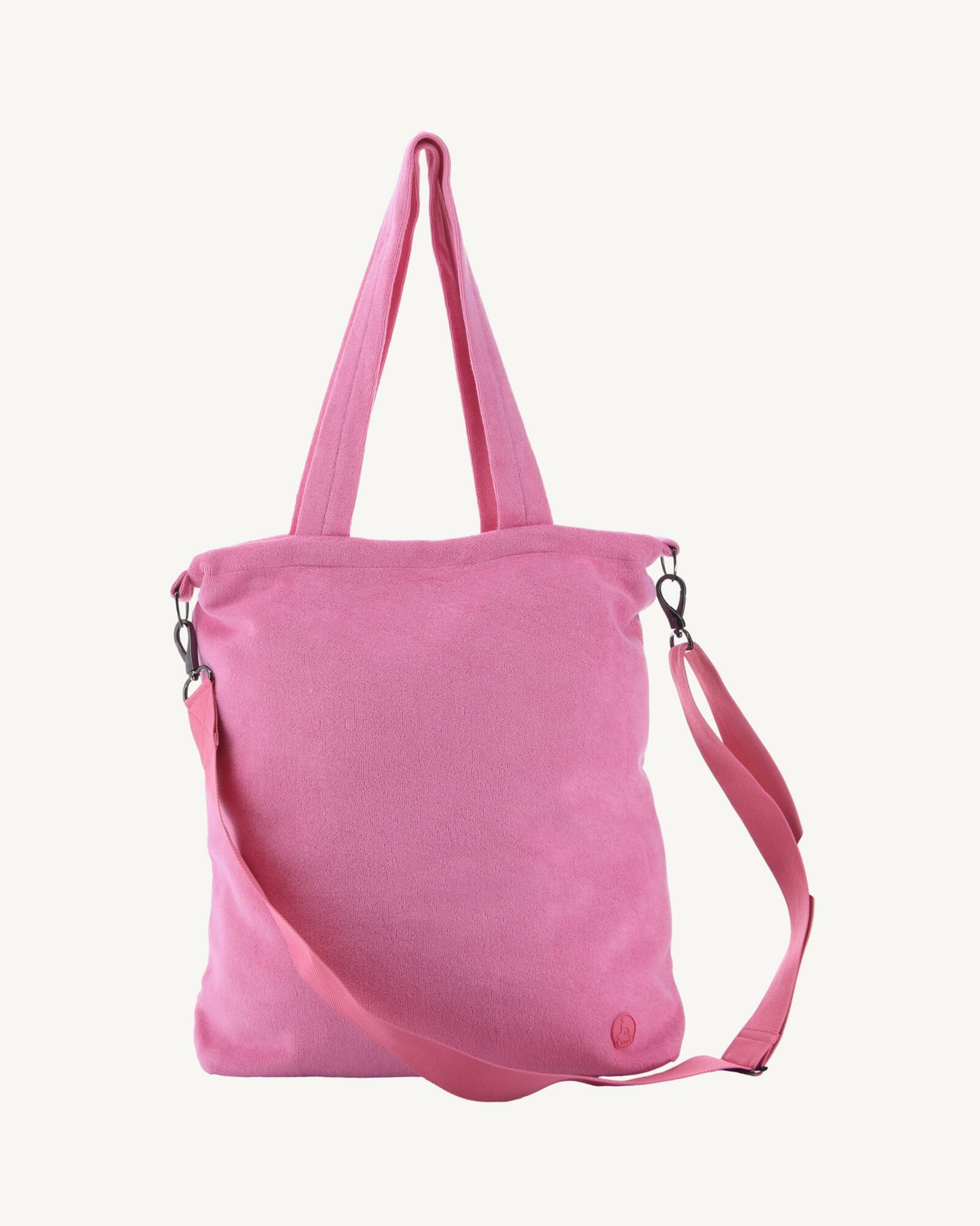 Maxi tote-bag éponge Rose intense Sand