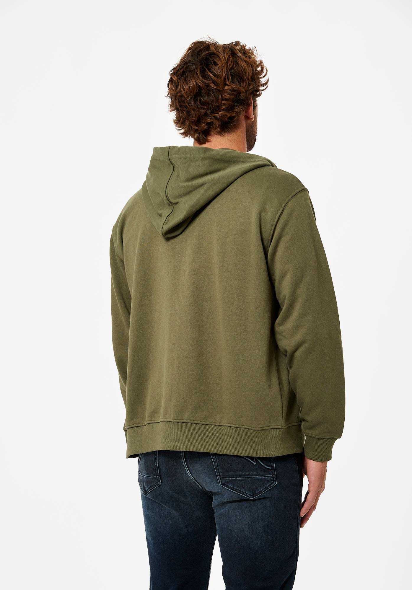 BARTO  Sweat zippé kaki Homme