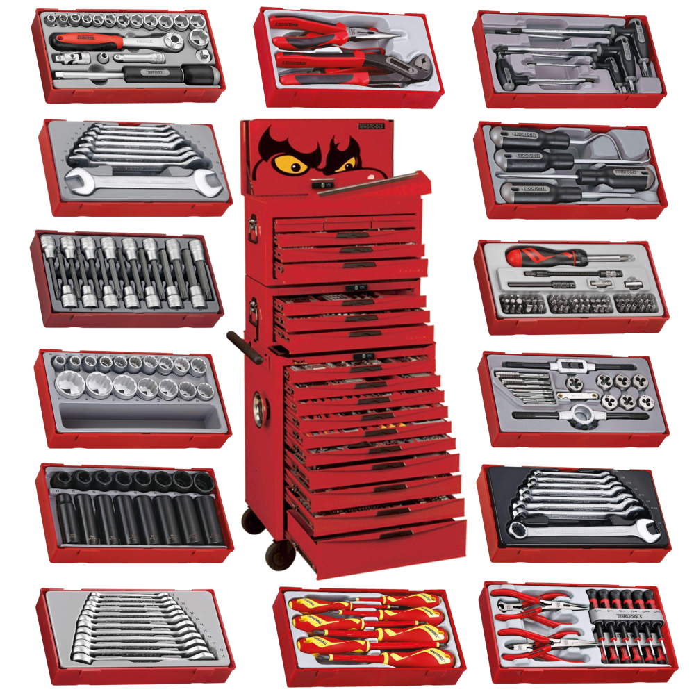 Teng Tools 1001 Piece Mega Master Hybrid Hand Tool Set-TCMM1001N