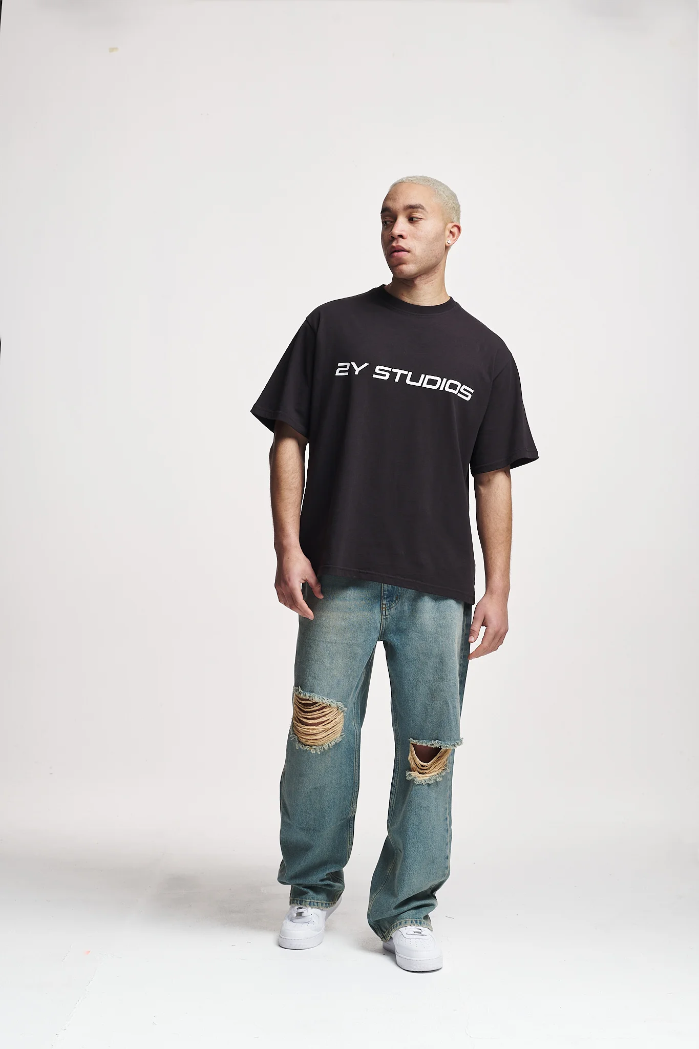 2Y Studios ANDUIN RIPPED BAGGY - Vaqueros holgados