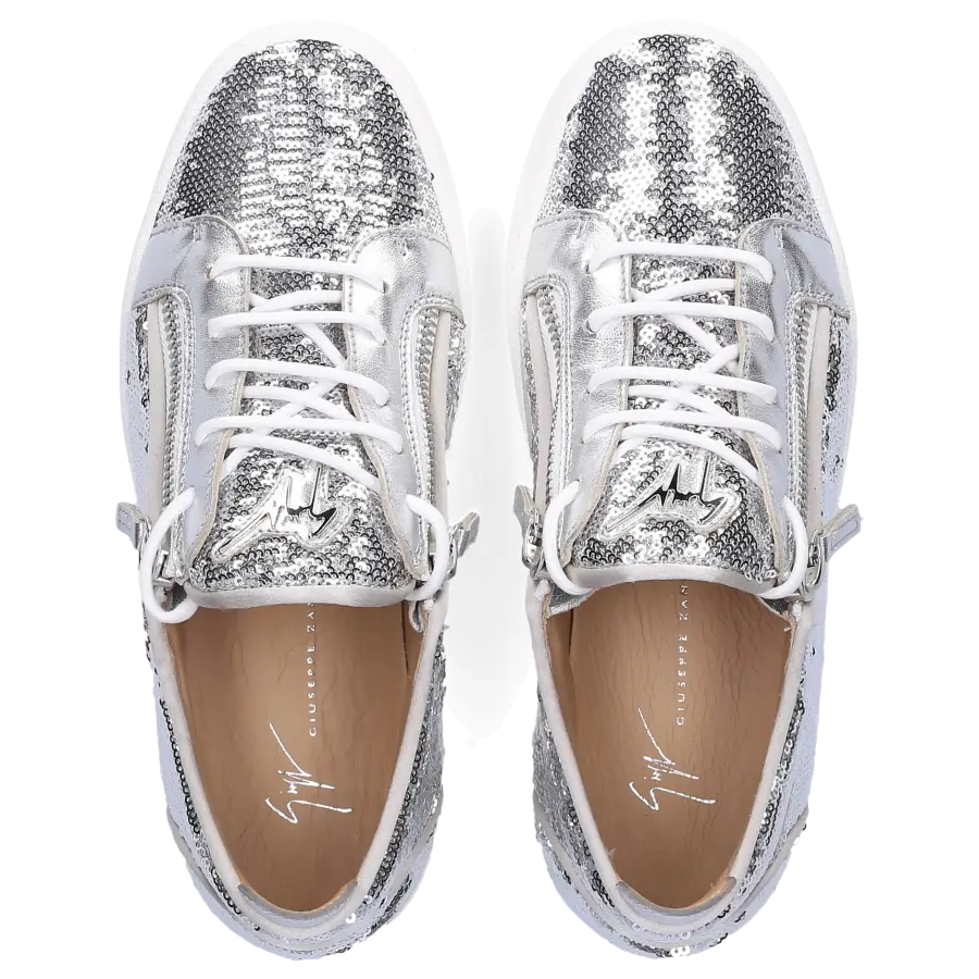 Giuseppe Zanotti - Sneaker low FRANKIE Logo silber - silber
