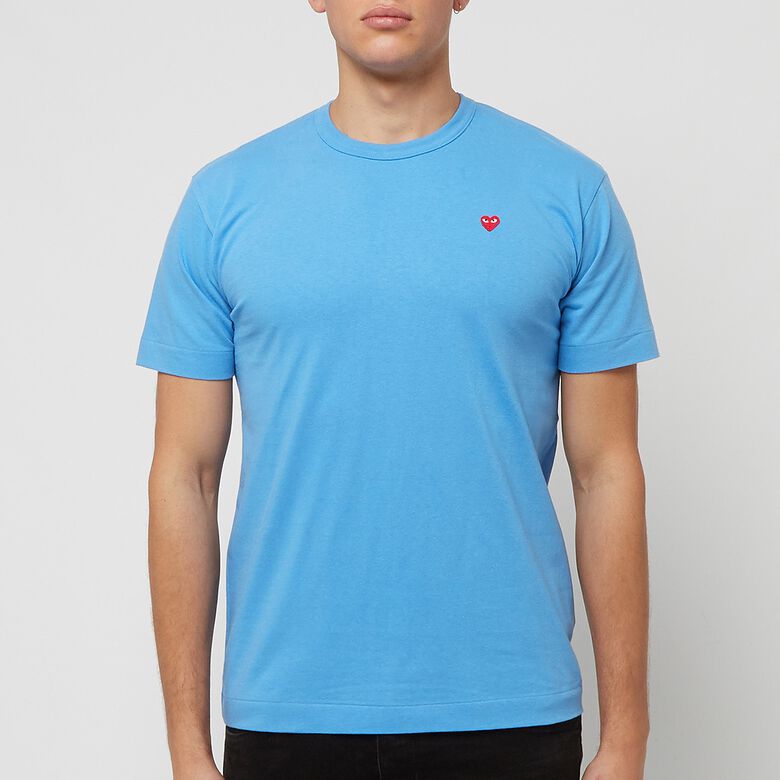 Comme des Garcons Play Blue Red Heart T-Shirt blue