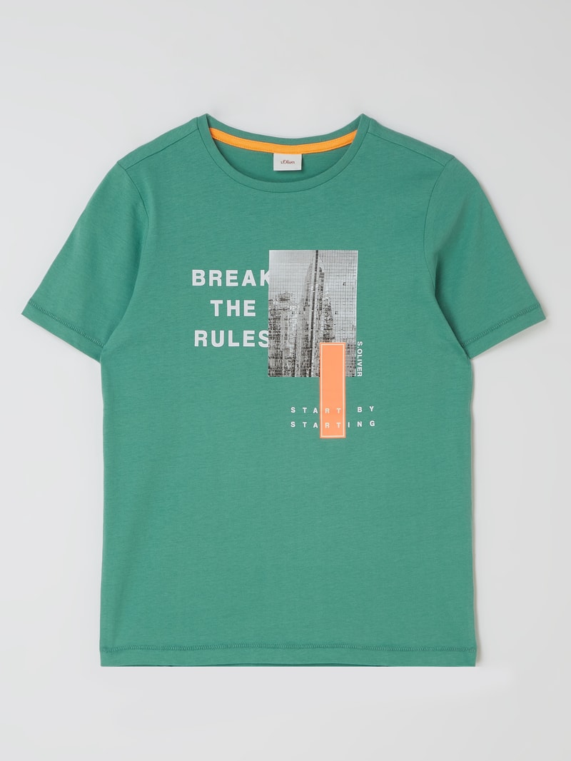 T-Shirt aus Baumwolle in hellgrün