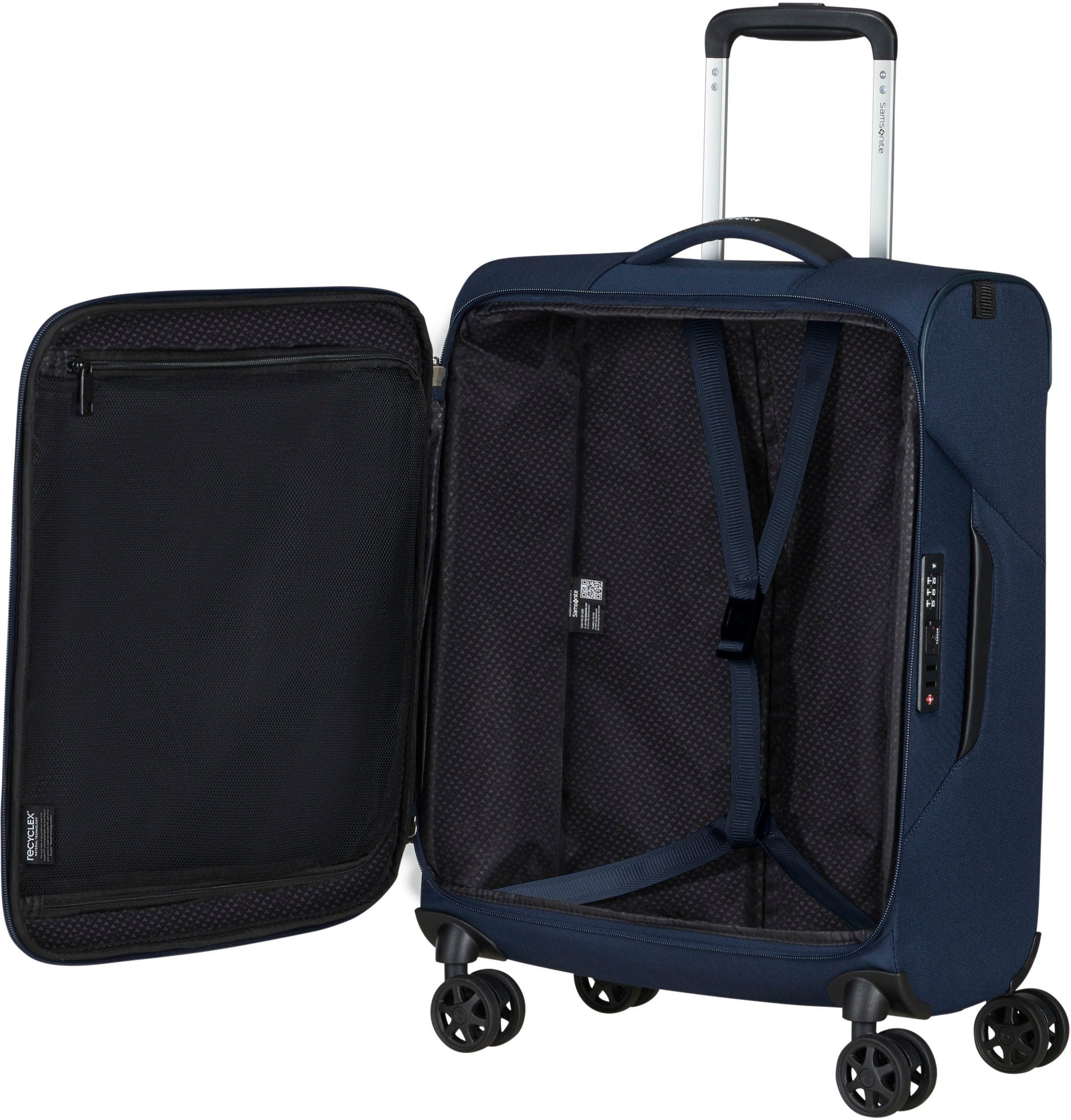 Samsonite Weichgepäck-Trolley Litebeam, midnight blue, 55 cm, 4 Rollen