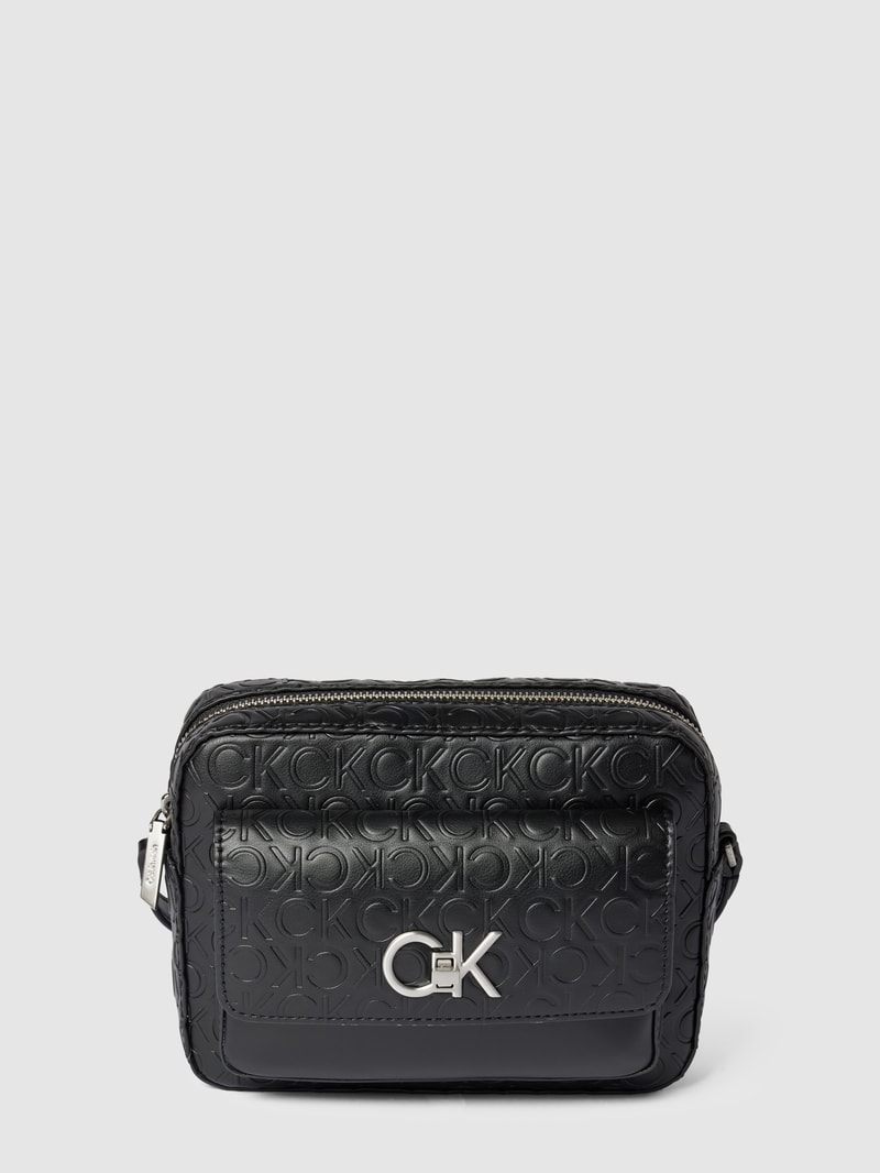 Crossbody Bag in Leder-Optik Modell 'RE-LOCK' in schwarz