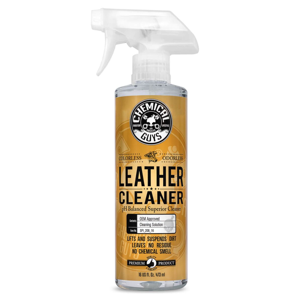 Chemical Guys Leather Cleaner Lederreiniger ohne Duft- & Farbstoffe 473ml