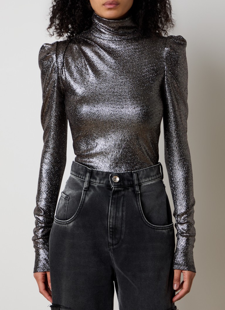 Bluză Baiola Isabel Marant Lurex cu guler înalt