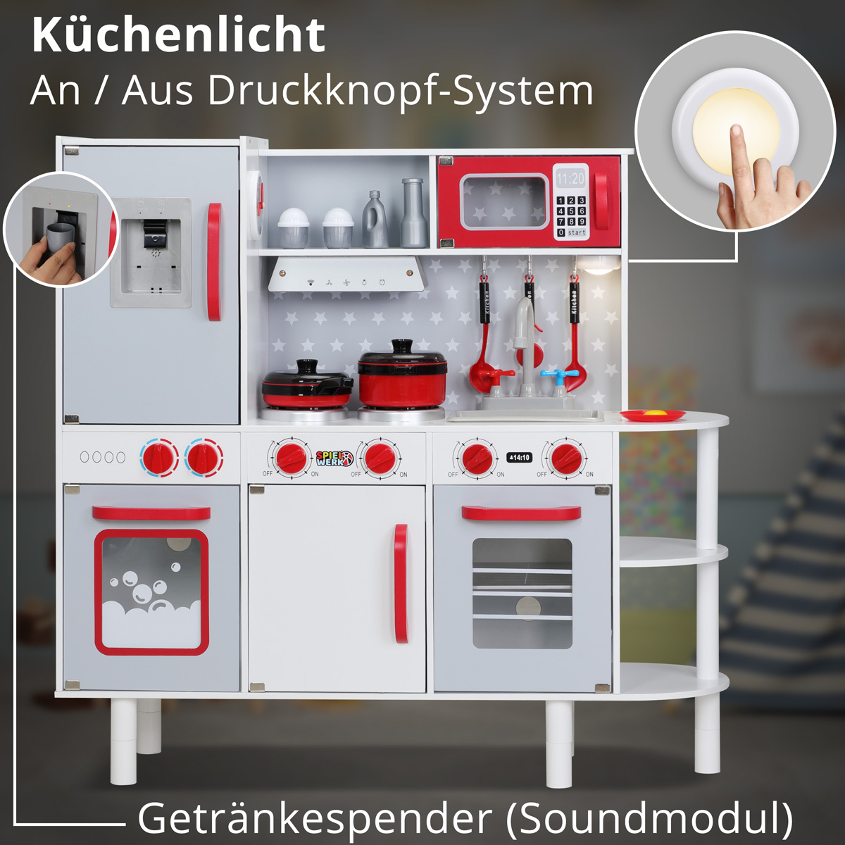 Casaria Deuba Spielküche inkl. Zubehör groß