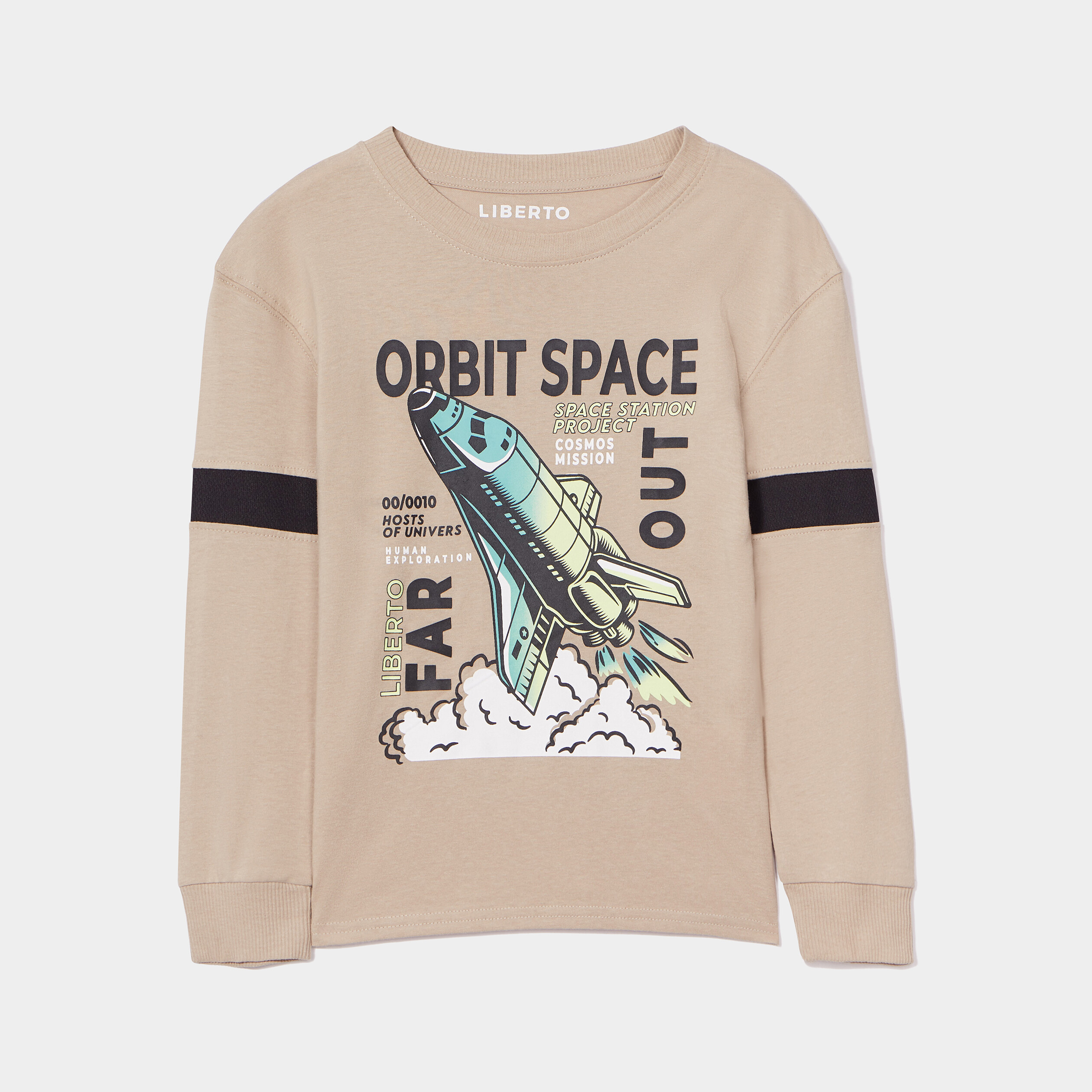T-shirt manches longues coton Liberto gris foncé garçon | La Halle