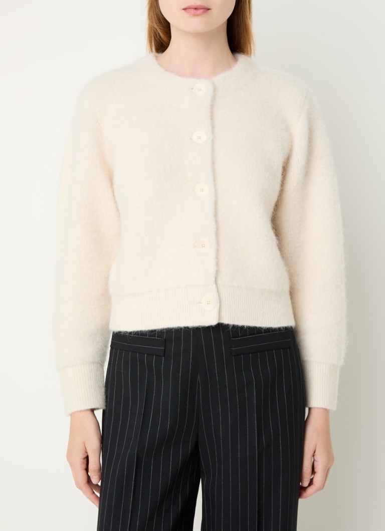 Sandro  Fijngebreid vest in alpaca wolblend