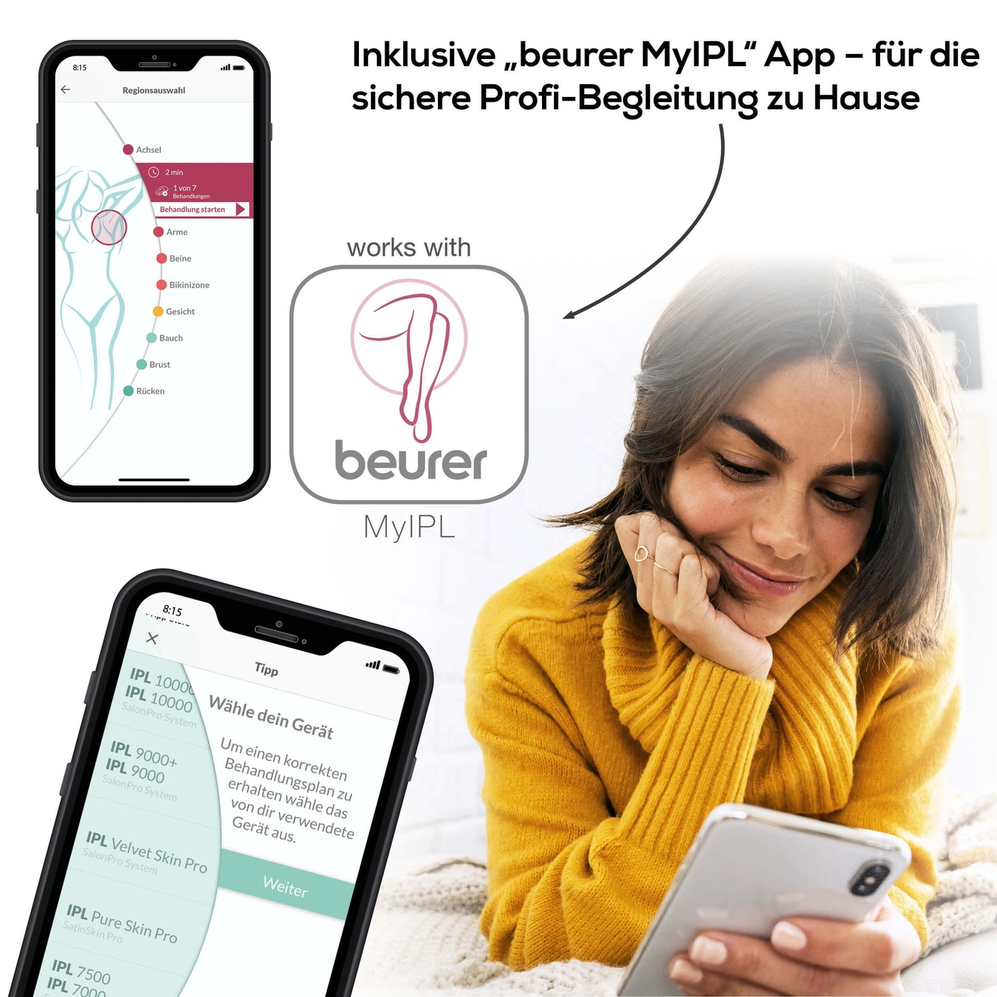 Beurer dauerhafte Haarentfernung IPL Pure Skin Pro Black-Dauerhafte Haarentfernung mit dem handlichen IPL-Kompaktgerät