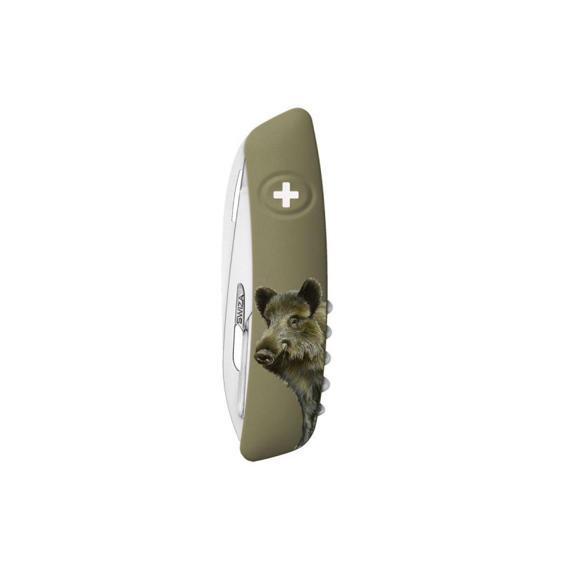 Swiza D05 Hunting Wild Boar Olive, Schweizer Taschenmesser made in Swiss
